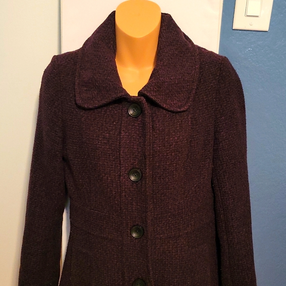 Extra Small Romy Purple Wool Coat